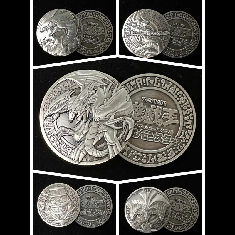 

Ю-Ги-О! Металлическая коллекционная монета с тиснением: Египетский Бог, Синеглазый Белый Дракон, 25-летие, Exodia Stardust Dragon