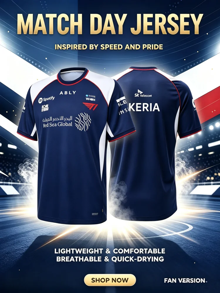 2026 Summer New T1 MSI Sports Jersey SKT T1 FAKER T-shirt Breathable T1 Esports ONER KERIA DORAN PEYZ Uniform Family Kids Tees