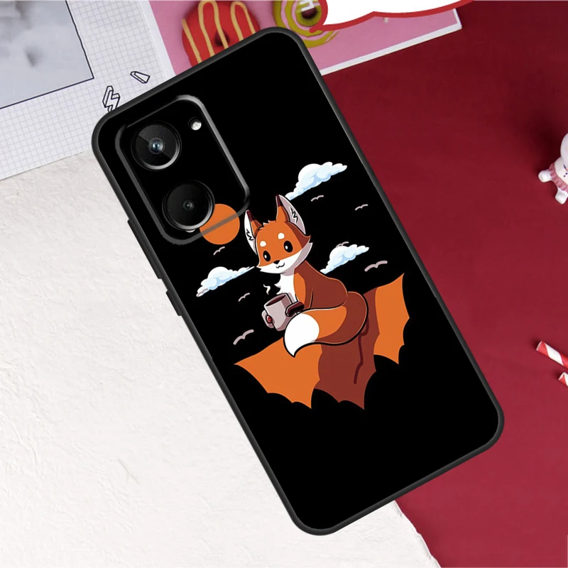 أنيمي مضحك الثعلب ل Realme 8 9 10 برو زائد 9i C11 C15 C30 C31 C35 C21Y C25 GT Neo 5 3 2 2T 3t ماستر