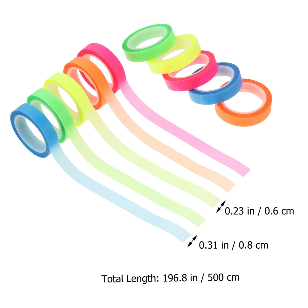 20 Rolls Transparent Multi-Function Page Markers Portable Book Tabs for School Office Use Highlighter Tape