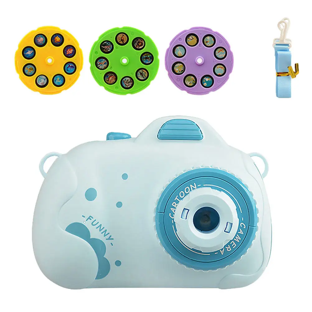 1Set Kids Projection Camera Creative Musical Projector Educational Sleep Story Early Learning Portable Bedtime Random Color