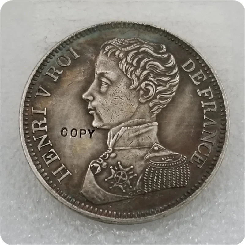 COPY REPLICA 1831 France Henri V 5 Francs Coin COPY