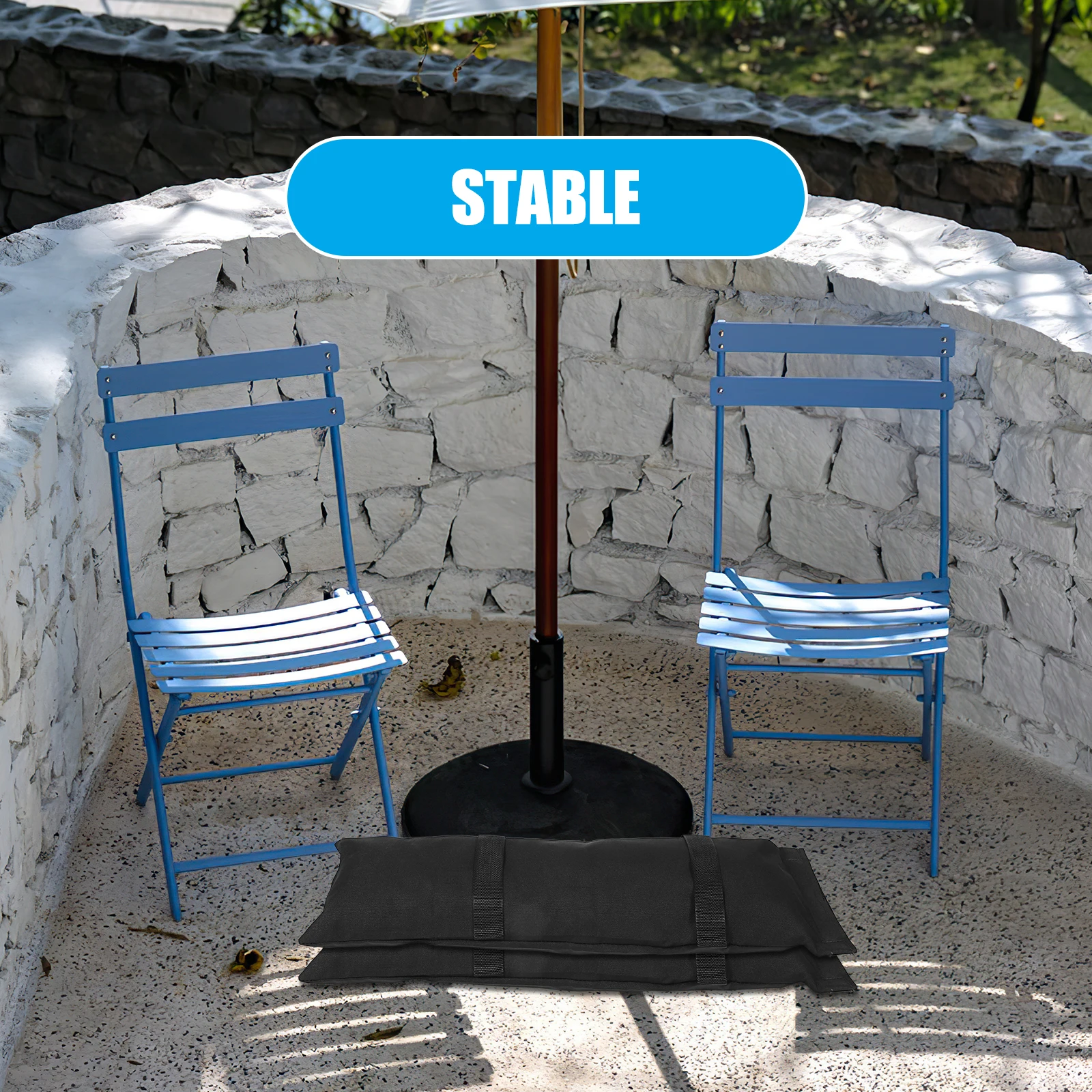 

2Pcs Sandbag Refillable Canvas Tent Weights Outdoor Patio Umbrella Base Heavy Duty Shelter Photography Weight Bag