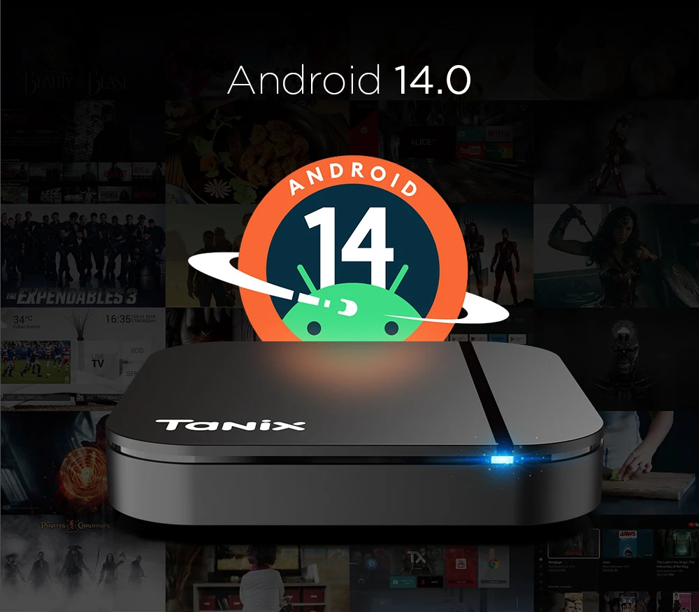 Tanix TX13 Smart TV Box Android 14 AIIwinner H618 مع 2GB 16GB يدعم H.265 AV1 Dual Wifi HDR 10+ صندوق فك التشفير لمشغل الوسائط