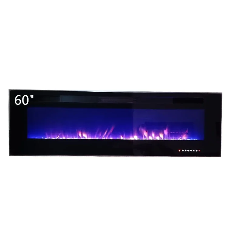 New Stock  Factory Directly 60-inch Ultra-thin Electric Fireplace With 12 Colors Flame Recessed Electric Fireplace for Rooms