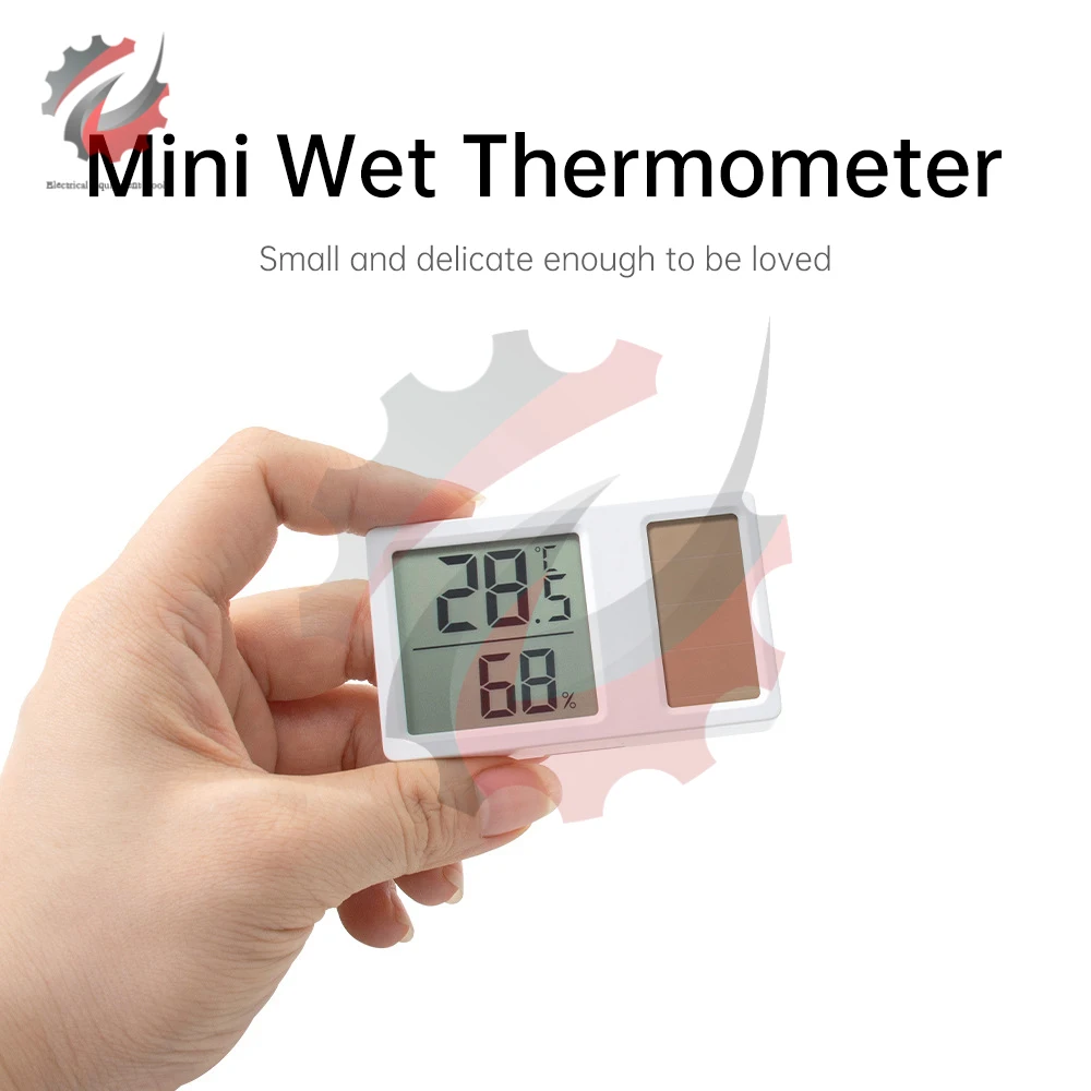Mini Digital Thermometers Solar Power Temperature and Humidity Meter Indoor Household Weather Station Thermo-hygrometer Sensor