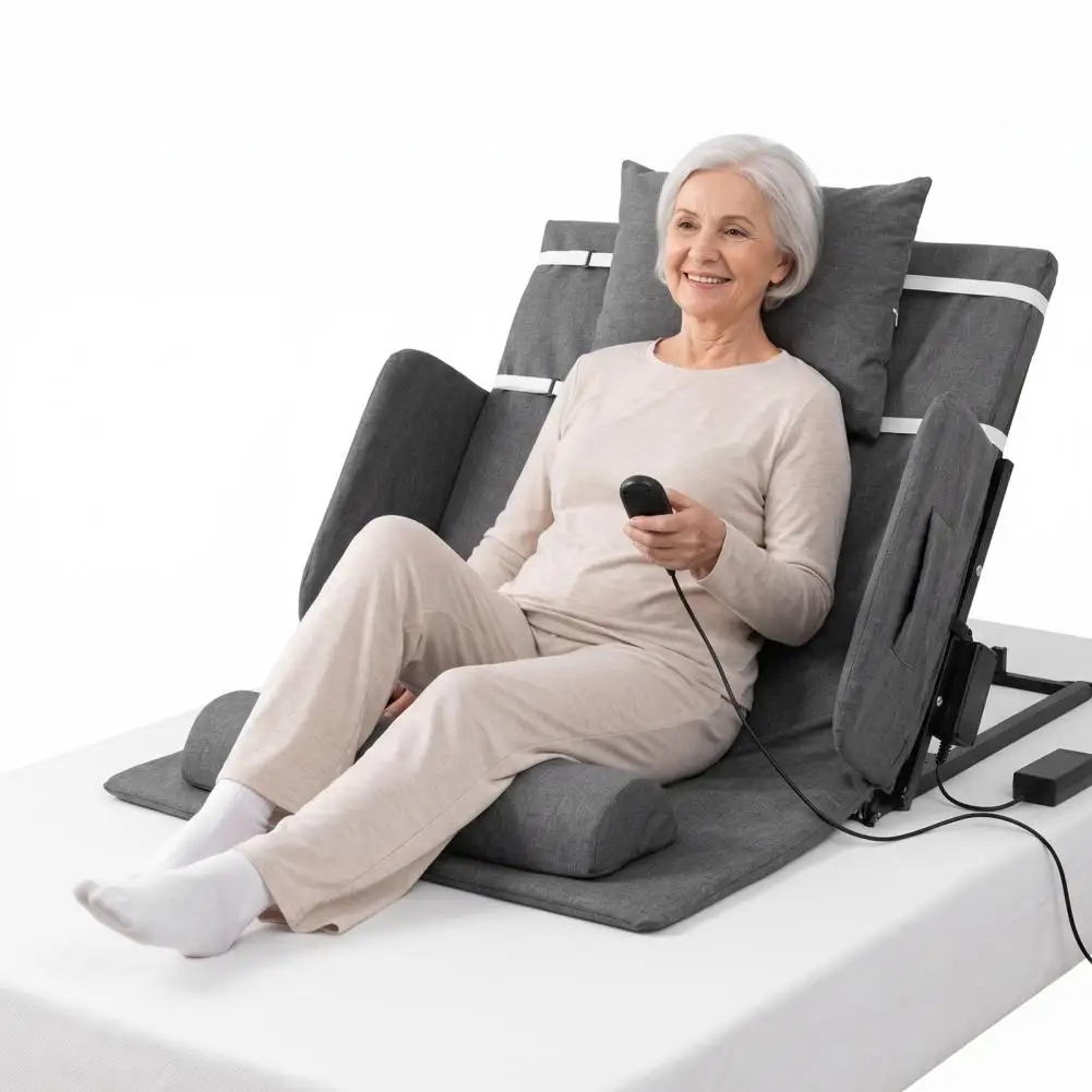 330LBS Electric Lifting Bed Backrest with Remote & Side Rails,Washable Cover, Home Care for Elderly, Pregnant Women and Patients