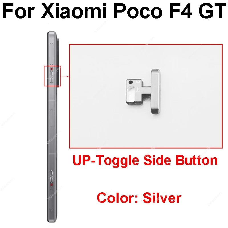 For Xiaomi POCO F4 GT F4gt 21121210G Side Power Volume Button Toggle Triggers Key Small UP Down Slip Game Volume Button Flex