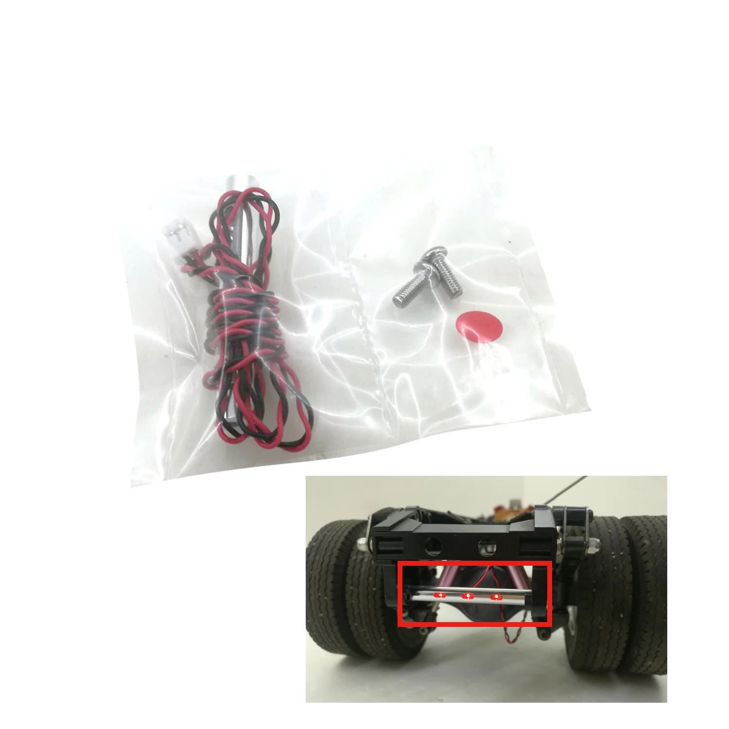 Degree RC Car Parts Rear Beam LED Taillight for 1/14 Tamiyaya Remote Controlled Car 56360 56323 RC Tractor Truck Model TH20141