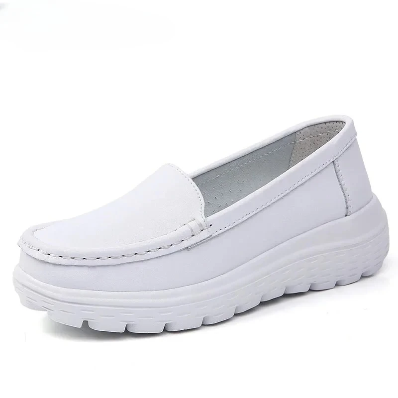 

2025 Hospital White Female Nurse Shoes Air Cushion Sole Comfortable Wedge Soft Fashion Work Shoes Chaussure Femme Zapatillas