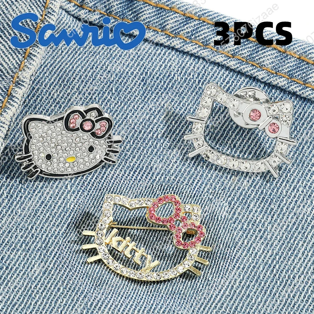 

MINISO Cute Kit Cat Lapel Anime Pins Backpacks Brooch for Women Kawaii Enamel Pin Gift Fashion Cartoon Jewelry Accessories Gifts