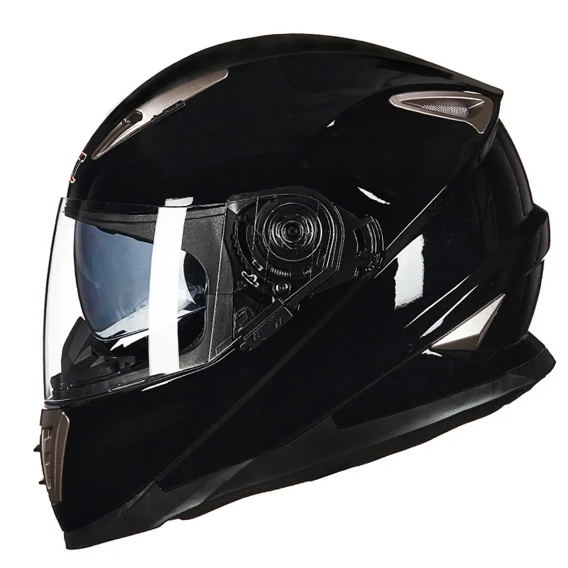 Carcasa de ABS para deportes al aire libre para hombres y mujeres, casco de seguridad de cara completa para Motocross, accesorios de casco de doble