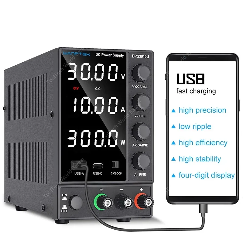 Alimentation régulée CC pour réparation de téléphone portable, test solide, réglable, ordinateur portable, 30V, 60V, 120V, 3A5A10A