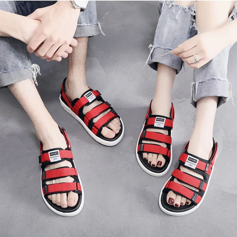 Summer Men Fashion Sandlas Outdoor Sports Beach Couple Casual Flat Comfortable Opened Toe Cool Shoes Slip-on Slippers