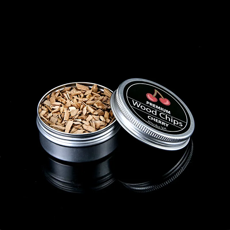 4 Stück Holzchips für Cocktail-Smoker-Set – Natürliches Hartholz (Apfel, Kirsche, Eiche, Walnuss) – Whiskey-Getränkezubehör, Bar-Geschenk – Detail 3