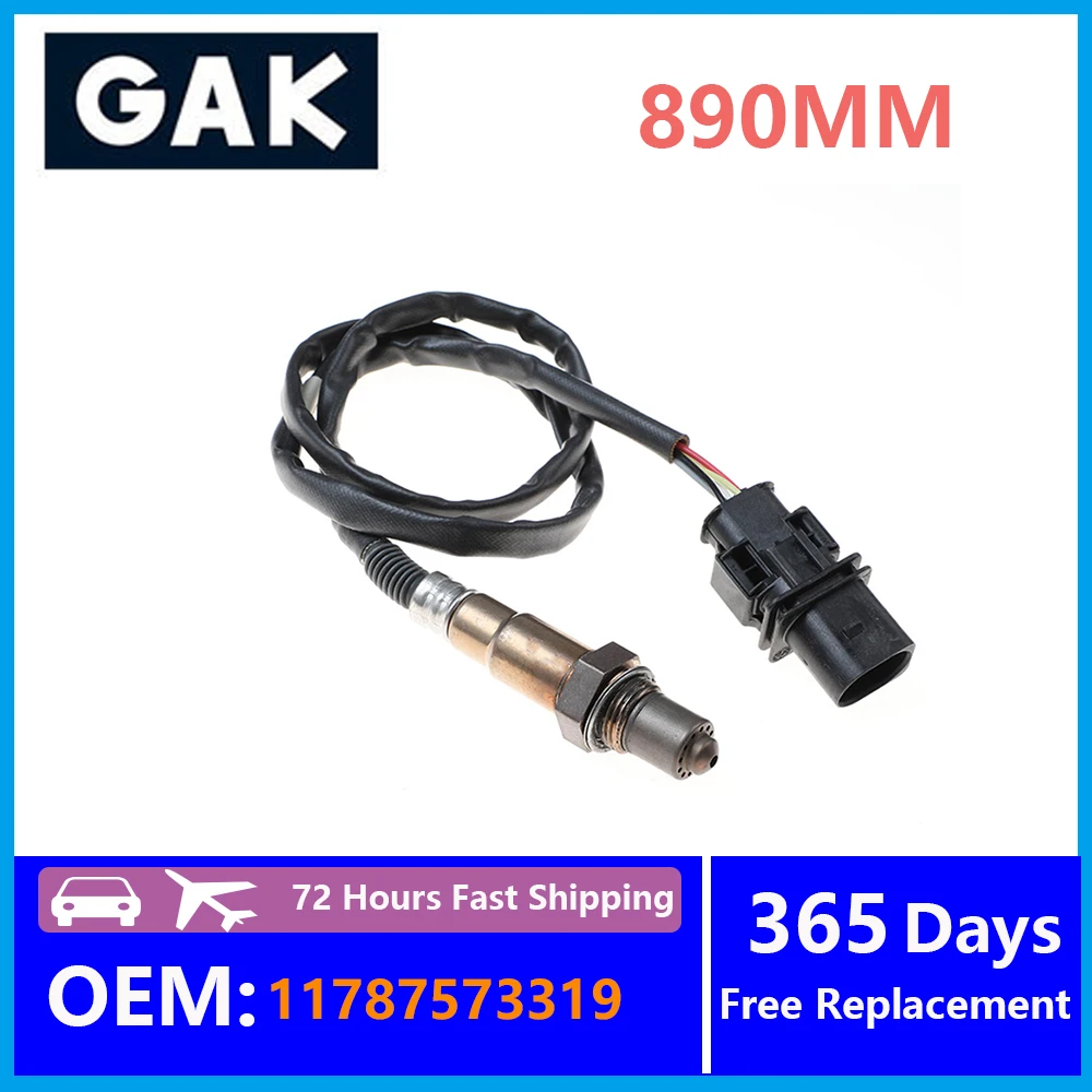 1PCS 11787573319 11787570760 GAK 890MM Oxygen Sensor Accessories For BMW E60 E61 E63 E64 E65 E66 E67 E82 E83 E84 E85 11787589138