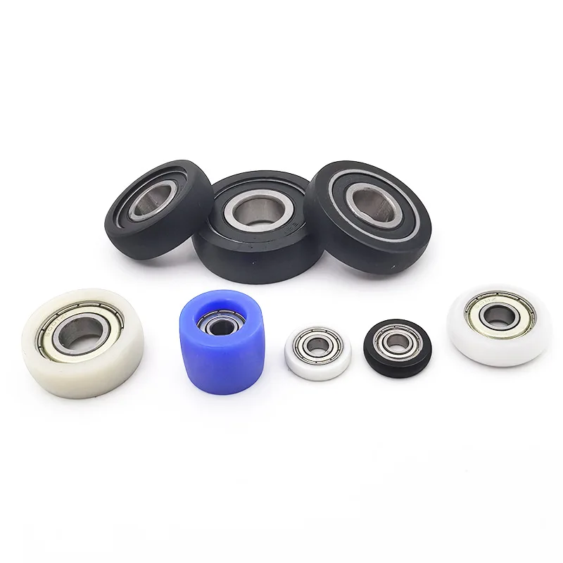 Manufacturer supplies blackpolyurethane outerball rubber bearingarc type R type roller soft rubber wheel outer spherical surface
