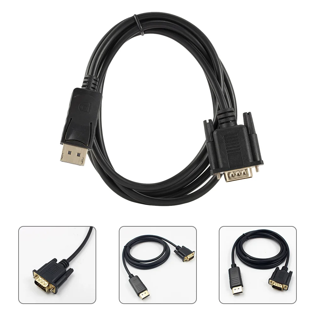 

Displayport to Vga Adapter 1.8m Gold Plated Cable for Monitor and Projector Exquisite Workmanship Displayport to Vga