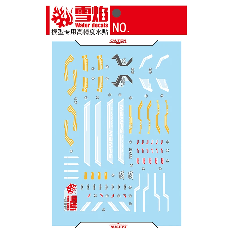 Model Decals Water Slide Decals Tool For 1/144 HG Lightning Buster Fluorescent Sticker Models Toys Accessories