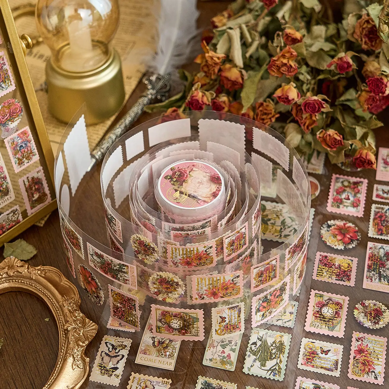 Фэнтезийная серия для входа, горячее тиснение, стильная лента, ретро-почтовая марка, справочник, чехол для мобильного телефона, базовый декоративный материал, наклейка «сделай сам»