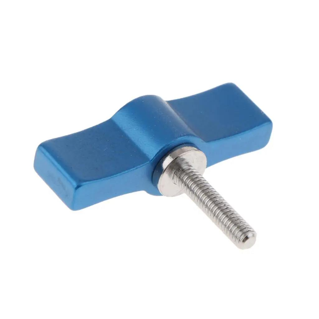 Aluminium T Typ Drehknopf Griff Verstellbare Rändelhebelschraube (Blau,