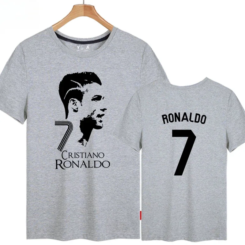 “CR7” Short-sleeved Cotton T-shirt For Men's And Women's Football Fans Clothes  Half-sleeved Summer Oversize High Quality