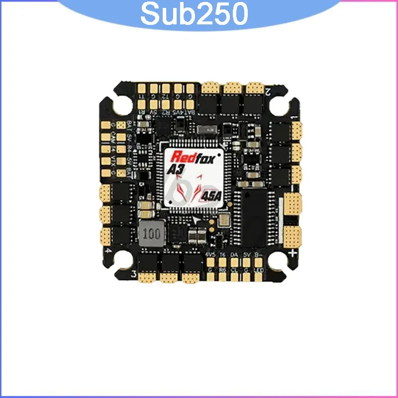 

Sub250 Redfox A3 AIO Flight Controller F722 35A 45A for DollyFly25 2-3S Drone Lightweight High Power FC with ESC