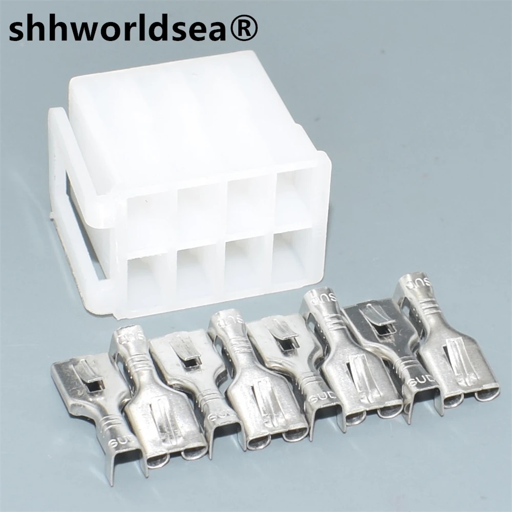 shhworldsea 8 Pin 6.3mm Car Excavator Rocker Switch Jacket Wire harness Socket Auto Connector Truck Cable Plug DJ7086-6.3-21