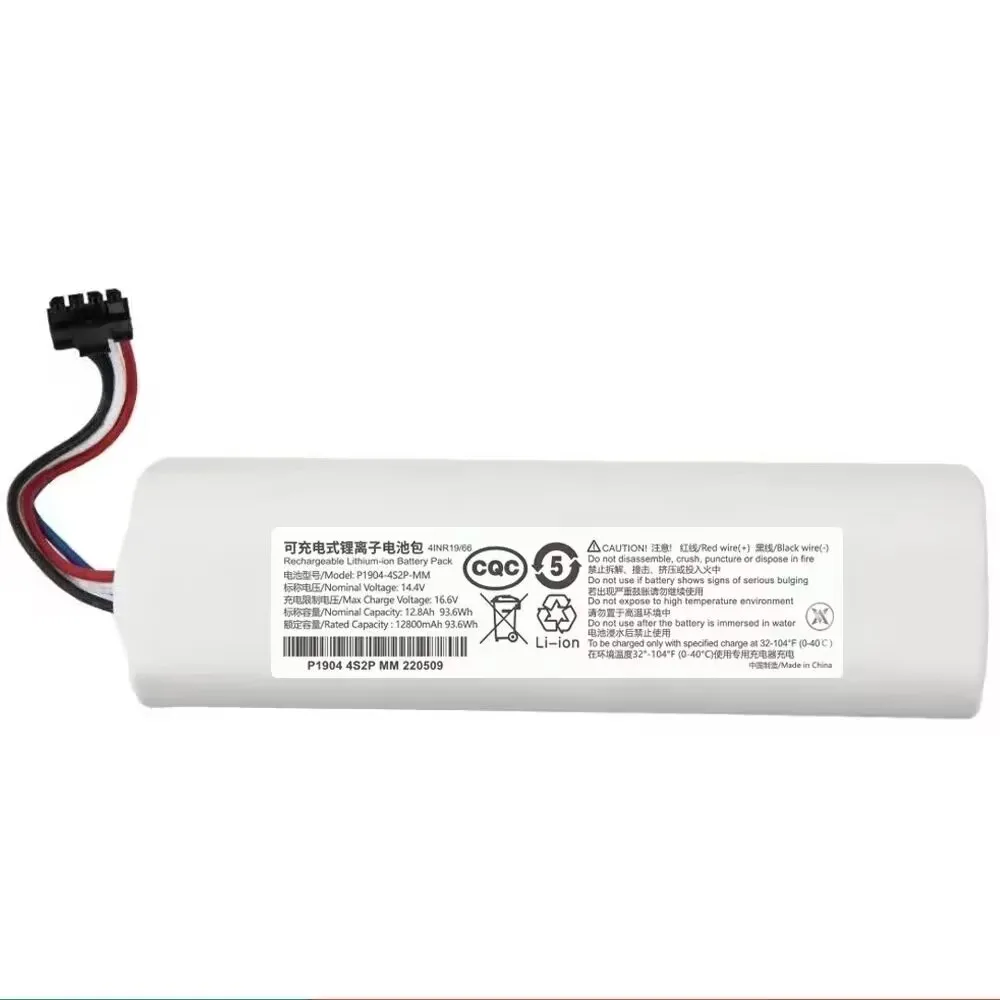 P2008-4S2P-MMBK Original For Dreame Robot Vacuum Mop Cleaner D9 F9 L10 L10 Pro 12800mAh Lithium-ion Battery Pack 4INR19/66-2