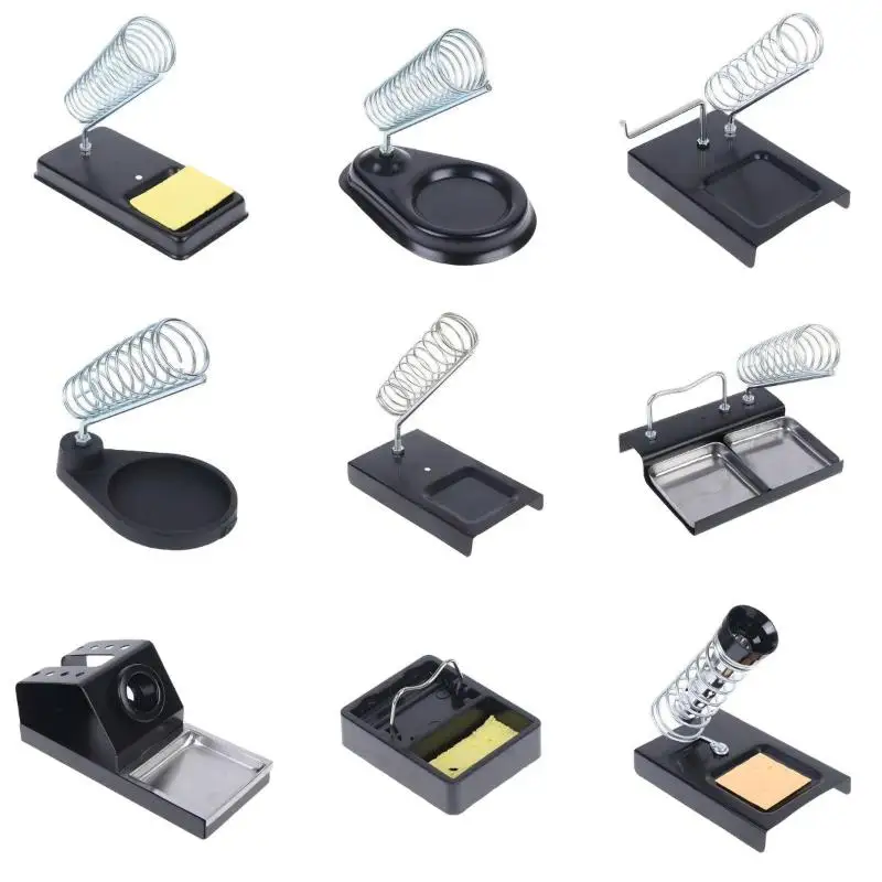 【L】Soldering Iron Holder Metal Spring Stand Multi Function Solder Support Base For Welding Repair DIY Handwork Tool Use