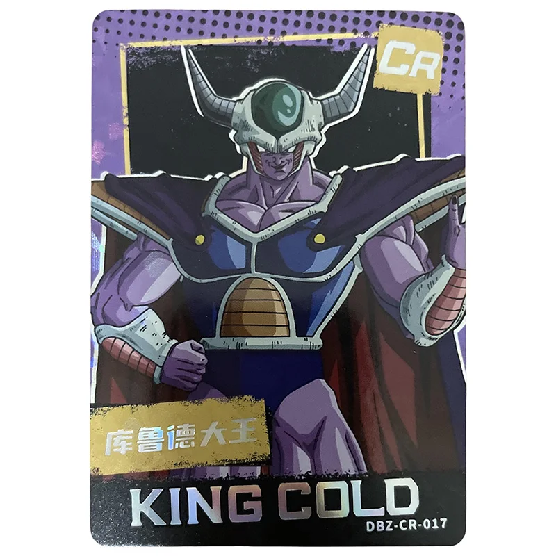 Anime dragon ball cr cartões colecionáveis frieza rei célula fria piccolo yamcha android 18 bulma bejita brinquedos para meninos presentes de aniversário