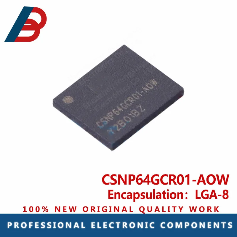 1PCS CSNP64GCR01-AOW package LGA-8(7x8.5) 64Gbit NAND FLASH 50MHz