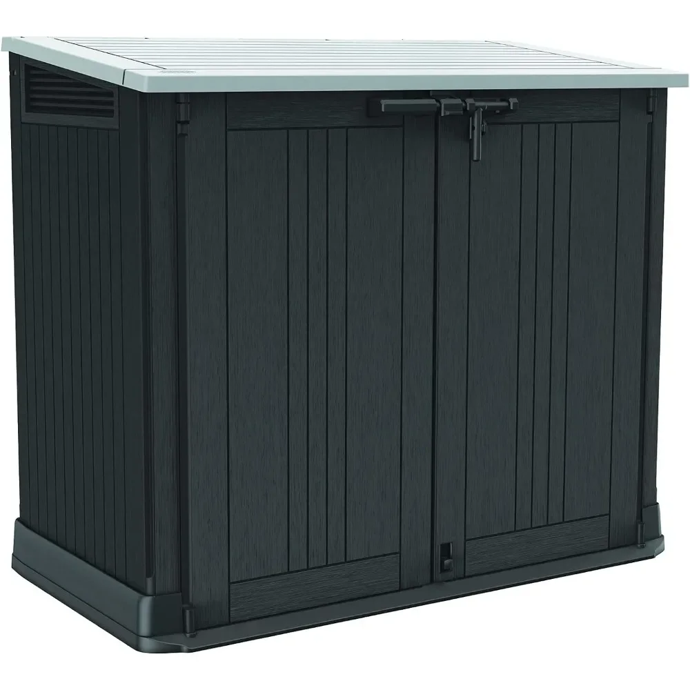 4.3 x 3.7 ft. Outdoor Resin Storage Shed with Easy Lift Hinges, Perfect for Yard Tools, Pool Floats