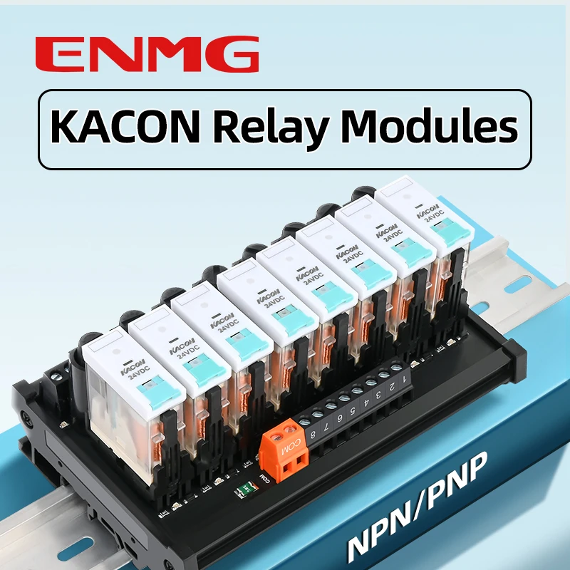 

Релейный модуль ENMG — изолированный модуль 12 А, Kacon K708T, 8-канальная плата усилителя ПЛК (16-канальный дополнительно), светодиодный двухцветный индикатор