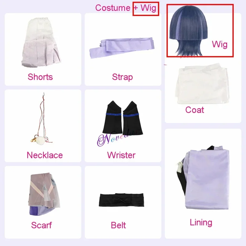 SN66 Scaramouche Wanderer Cosplay Costume Halloween Balladeer Kunikuzushi Hat Costume Wig Cosplay Sumeru Anemo Suit2@w$
