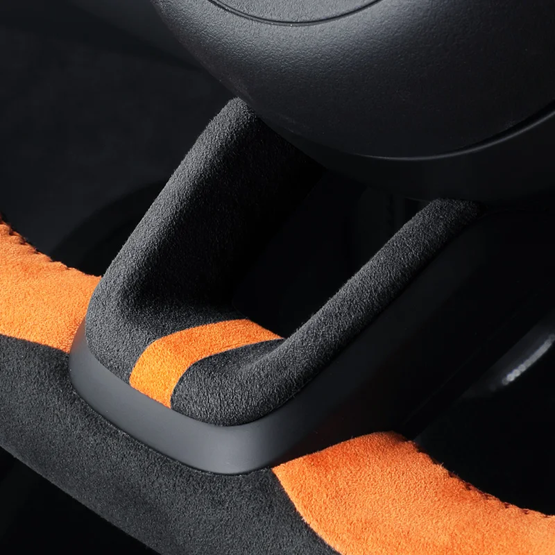 FOR 2021 2022 2023 2024 2025 ZEEKR001 steering wheel decorative sticker italy suede Personalized Car interior modification