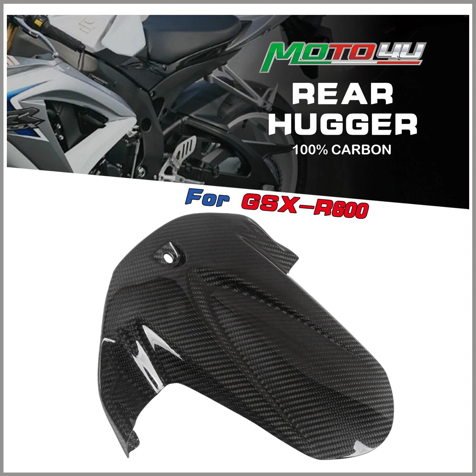 For Suzuki GSX-R 750 GSX-R 600 GSXR600/750 2011-2019 100% Carbon Fiber Rear Hugger Fender Mudguard Motorcycle Fairing