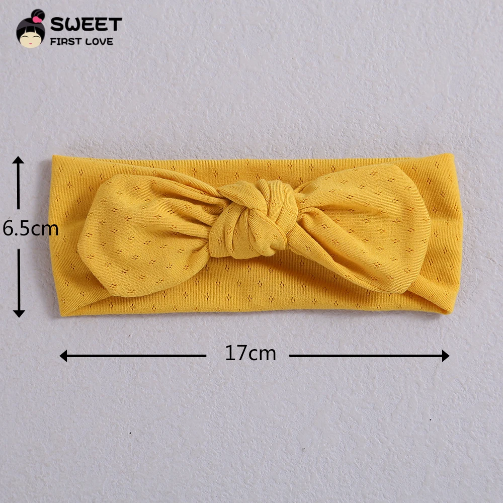 Baby Headband Bunny Bows Nylon Elastic Hairbands For Girls Infant Bandage Rabbit Ears Solid Color Baby Child Hair Accessories