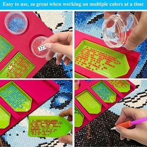 1PCダイヤモンドペインティングアクセサリーストレージボックスコンテナ用トレイオーガナイザー 6ベストセールスダイヤモンドペインティングプラトー-2