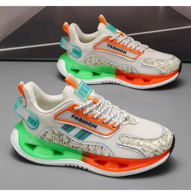 Herren Stoßdämpfende Leichte Freizeitschuhe Frühling Sommer Weichsohlige Atmungsaktive Outdoor-Renn-Laufschuhe Studenten-Speed-Sportschuhe – Detail 19