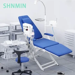 Easy to Install 2/4 Hole Luxury Folding Portable Patient Dental Folding Portable Chair with Turbine