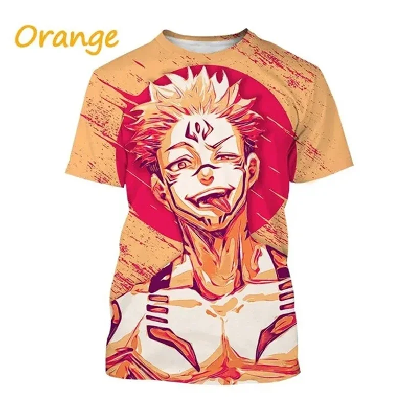 

2025 Summer Anime Jiu Jitsu Kaysen 3D Printing Sports Breathable Men's T-Shirt Gojo Satoru Harajuku Street Jiu Jitsu Top