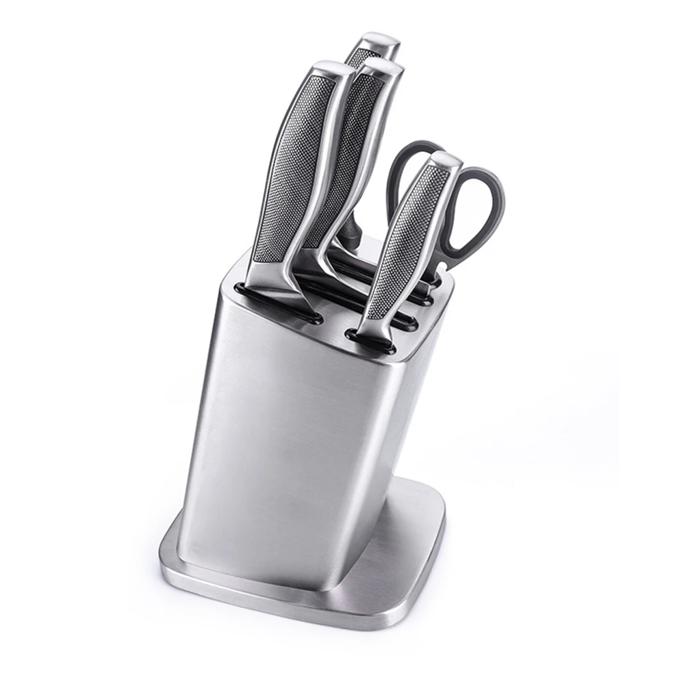 

6 -Slots Tool Storage Rack Stainless Steel Holder Multifunction Inserted Kitchen