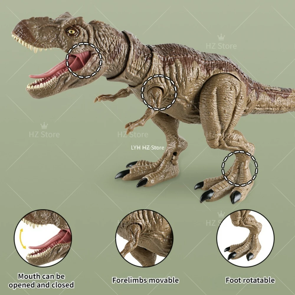 Jurassic World  Tyrannosaurus Rex Action Figure Toy T Rex Dinosaur with Roar Effect, Shake Head & Spray for Kids Birthday Gift