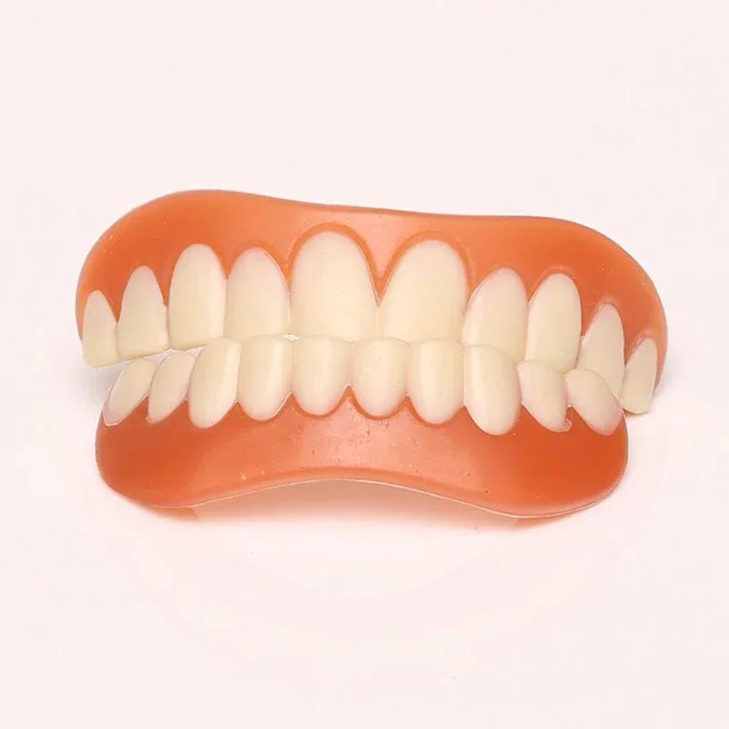 1PC Fake Tooth Cover Upper Teeth Lower Teeth Silicone Fake Tooth Beauty Tool Cosmetic Care Denture Tool Teeth Stickers