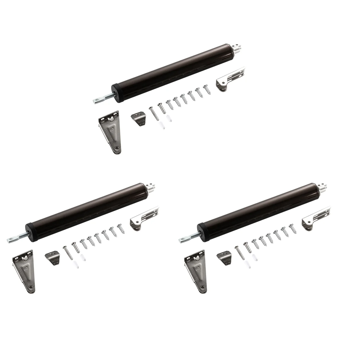 ABKW-3X Simple Door Closer Silent Pneumatic Hydraulic Buffer Automatic Household Door Closing Brown