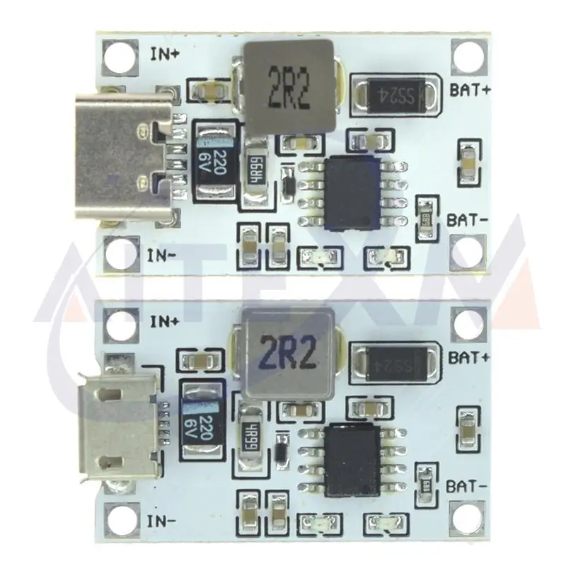 2S 7.4V 8.4V Lithium Battery Charging Module Micro/Type-C USB Booster Charging Board 5V 2A to 8.4V Charging Two Batteries NEW