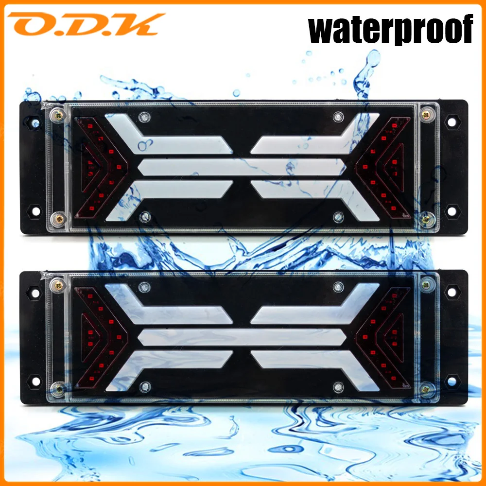 

2PCS 12V LED Combination Tail Light Turn Signal lamps Brake Lamp Safety Reversing Light for Trailer Truck Tractor Camper Lights