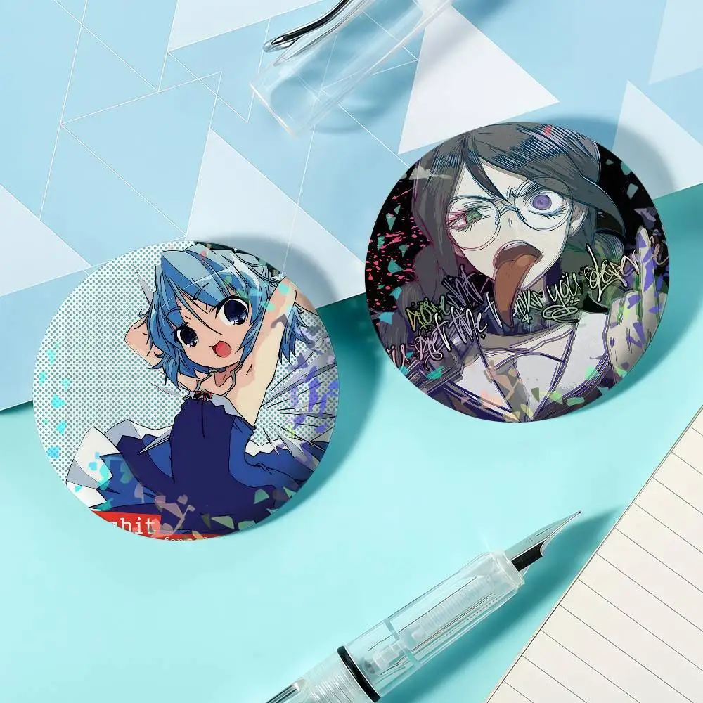 Singer Goreshit Album Laser Badge Round Exquisite Brooches Creative Pins for Clothes Hat Accessories