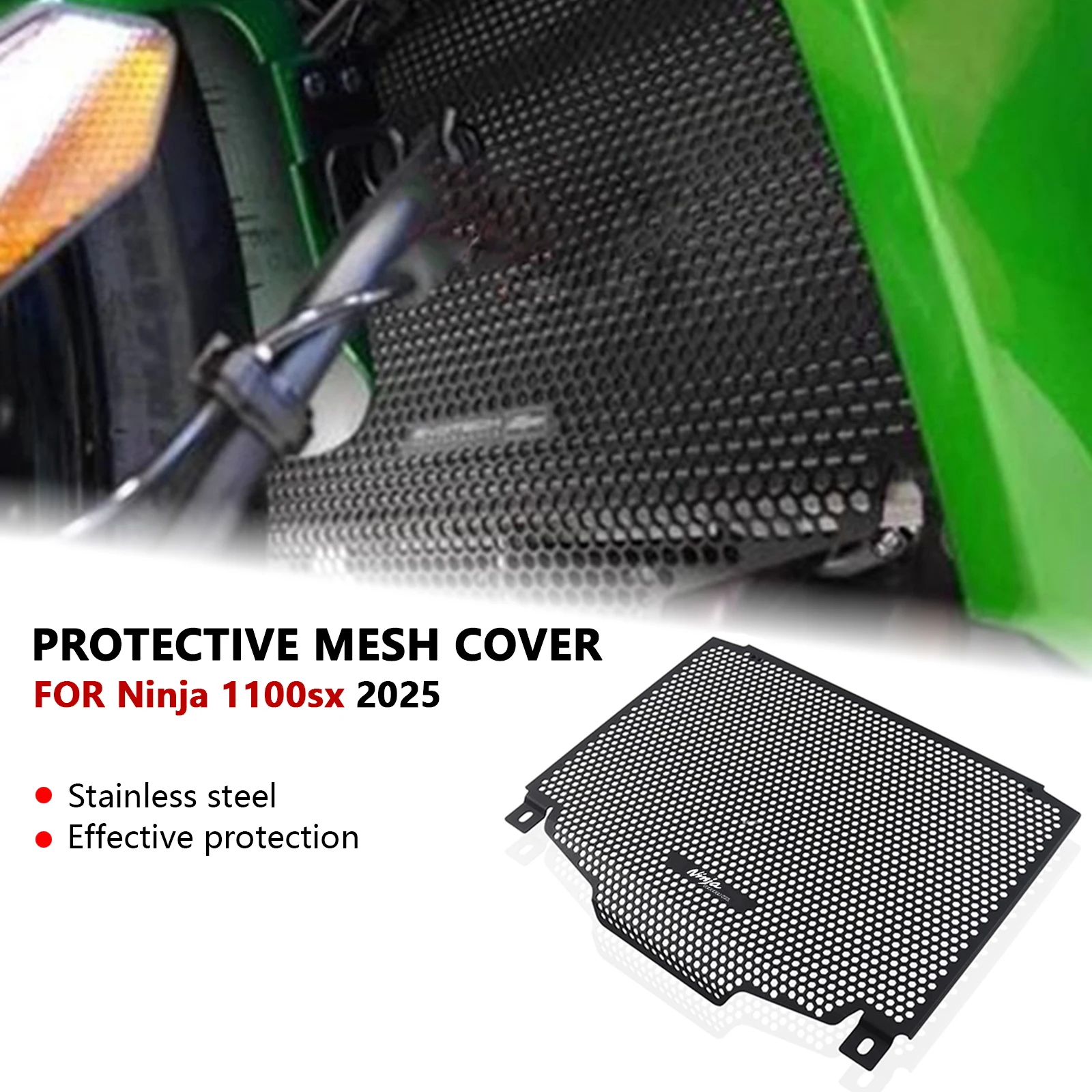 Para Ninja 1100sx ninja1100sx 2025 nuevos accesorios red de refrigeración del tanque de agua de la motocicleta rejilla de refrigeración red de protección del radiador